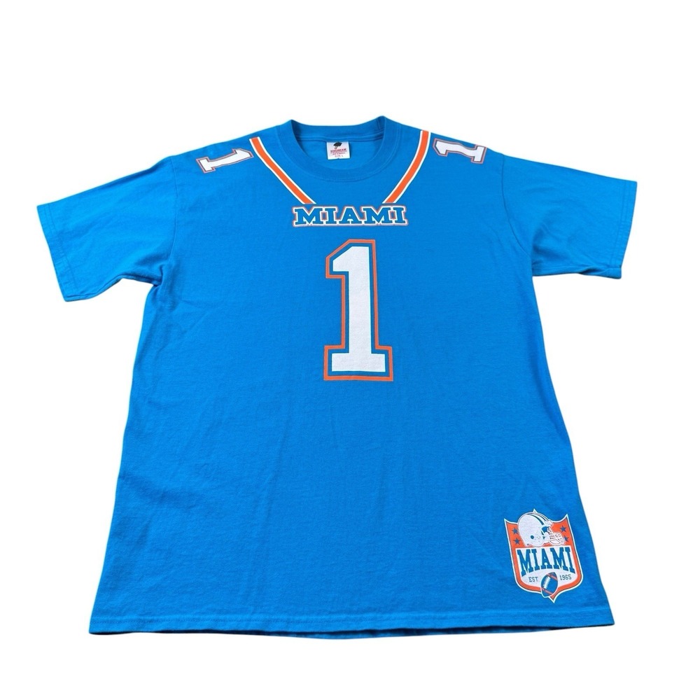 Billionaire Boys Club ICE CREAM Miami Dolphins #1 T-Shirt Men Size L